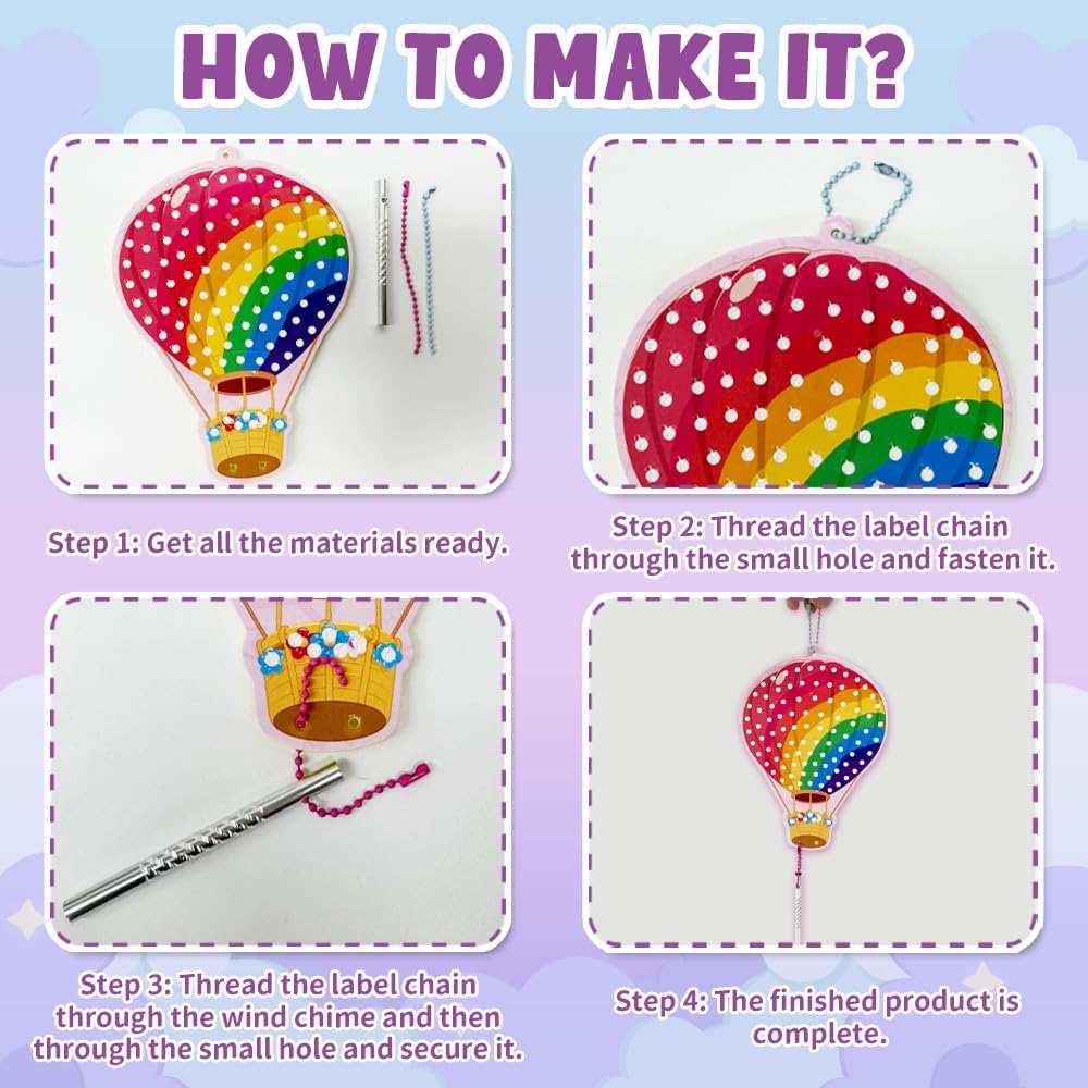 JOYVOVO Poke Art Bastelset Mädchen ab 6 Jahre, Einhorn DIY Kreativset mit 9 Mustern & 600+ Stoffen,
