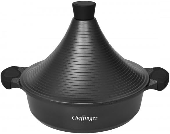 Rungassi Tajines Tagine Topf Schmortopf Dampfgarer Ø 32 cm CF-TAJ32 Schwarz