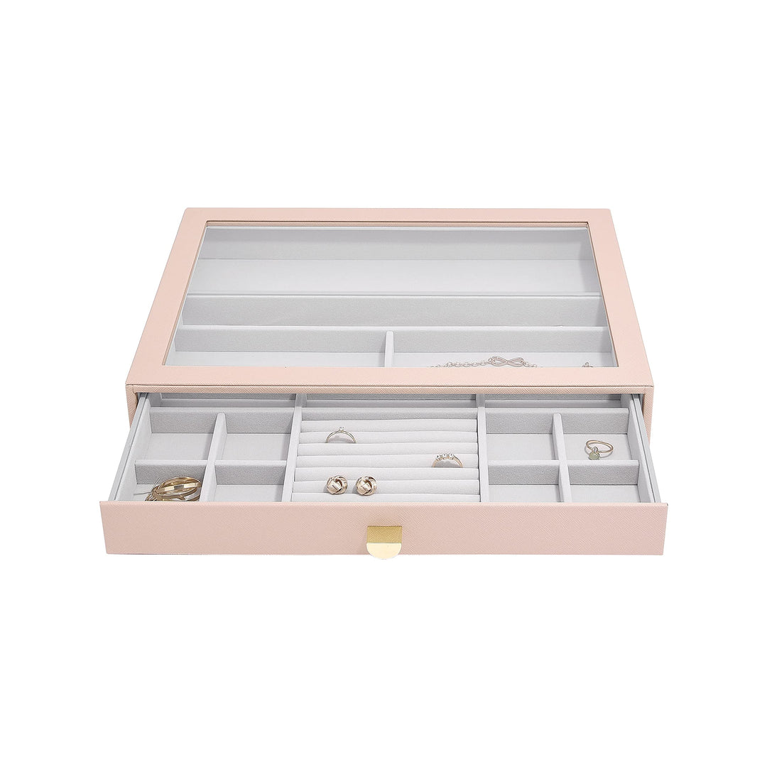 Stackers Blush Supersize Jewellery Box Display Drawer Blush Pink, Blush Pink