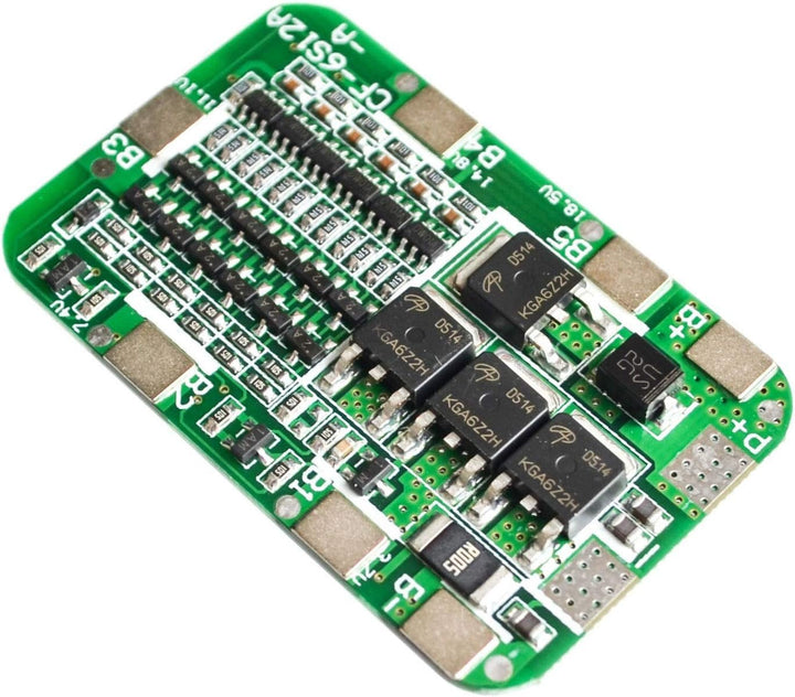 TECNOIOT 5 Stück 6S 15A 24V PCB BMS Schutzplatine für 6er Pack 18650 Li-Ionen-Lithium-Batterie