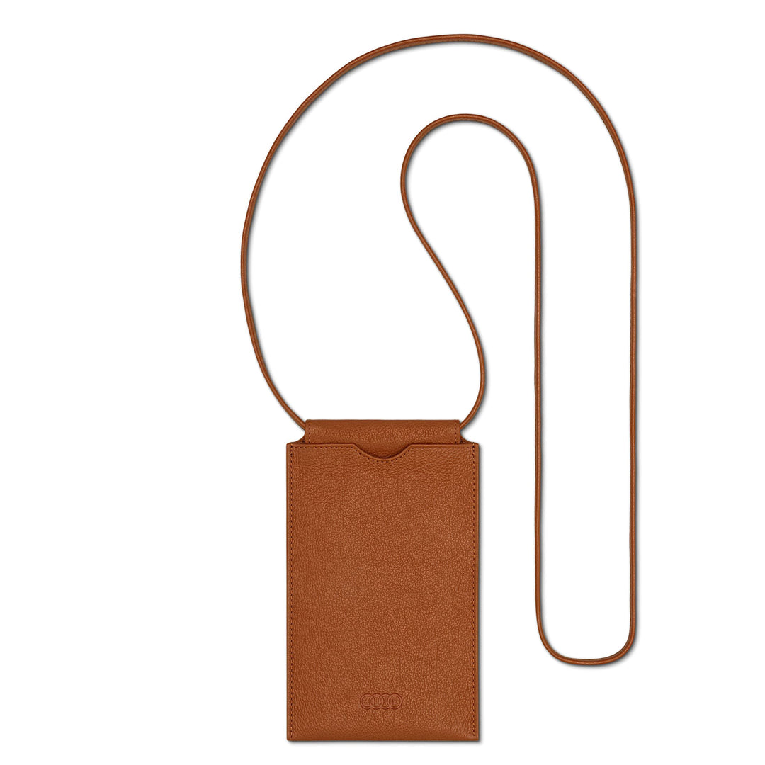 Audi 3152101420 Smartphone Tasche Leder Handy Hülle Case, braun