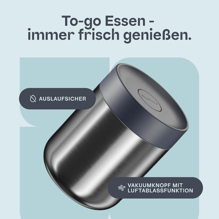 Berghoff Home Thermobehälter für Essen – 0,5L – Edelstahl Warmhaltebehälter – Thermobecher für Geträ