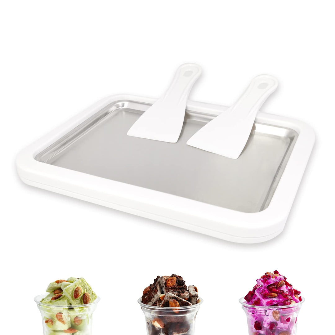 climafusion Eisplatte Eis Rolls zum Eis Machen DIY, Ice Cream Machine rolls maker mit 2 Spateln, Gel