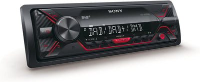 Sony DSX-A310KIT, DAB+/UKW Media Receiver, USB, AUX, 4x 55 W, Beleuchtung: rot (inkl. DAB+ Antenne)