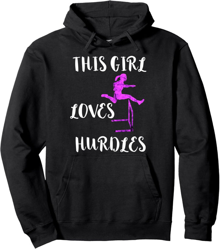 Hürdenläufer Mädel Hürden Laufen Hürdenlauf Leichtathletik Pullover Hoodie