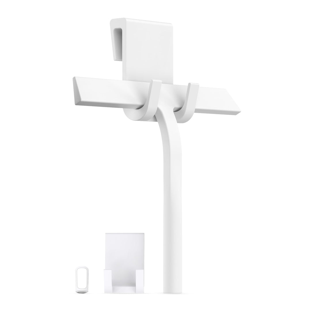Duschabzieher Silikon Weiss 23 cm Wischbreite - Scheibenabzieher mit Halterung - Duschkabinenabziehe