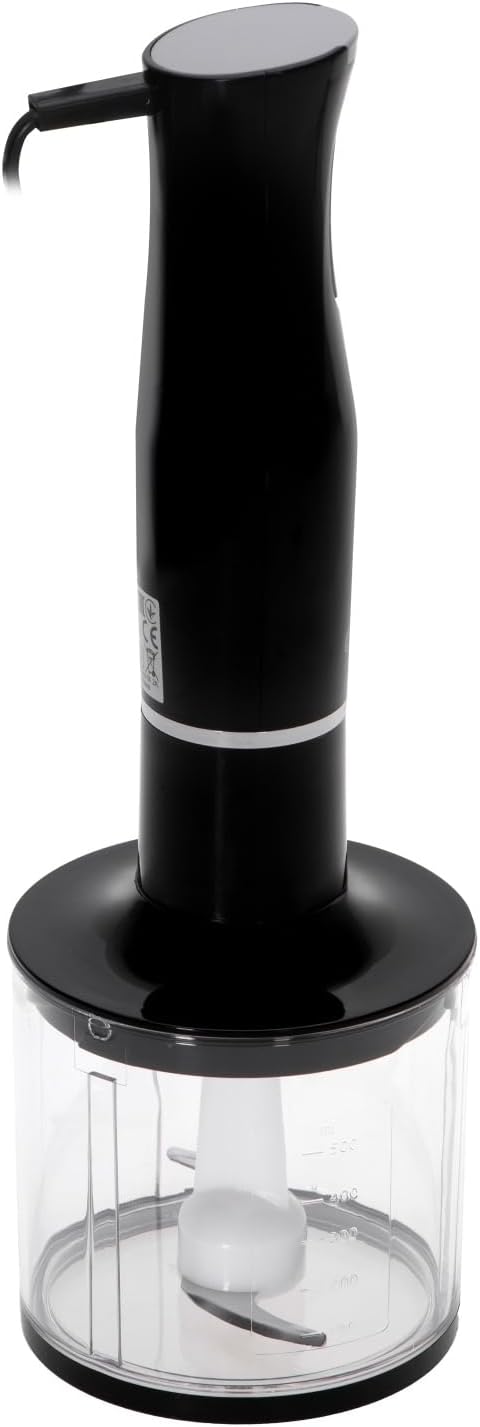ADLER AD 4620 Stabmixer Set, 800W, 2 Geschwindigkeitsstufen, mit Schneebesen und Messbecher, Schwarz