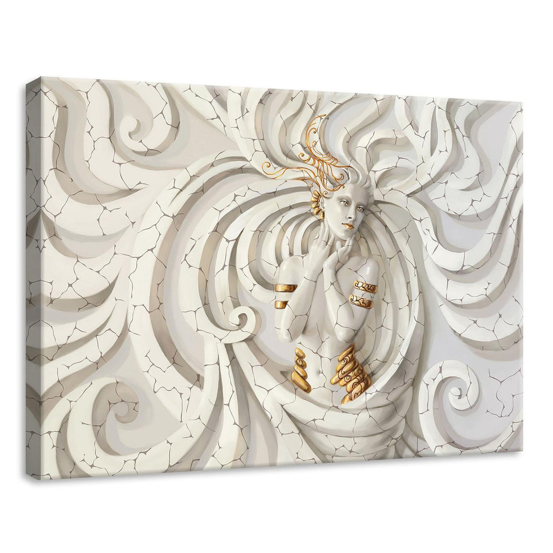 Forwall Leinwandbilder Canvas Medusa Frau 3D Modern Schlafzimmer Wohnzimmer Bilder Wandbild Kunstdru