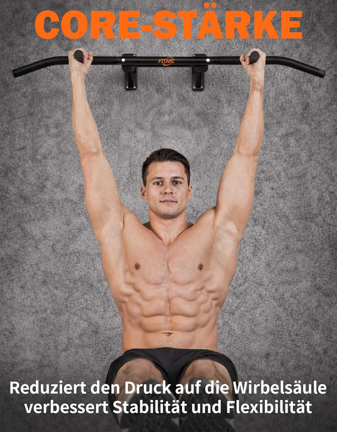Fitarc Klimmzugstange Wandmontage, Pull Up Bar für Zuhause, robuste Klimmzugstange Wand mit Multi-Gr