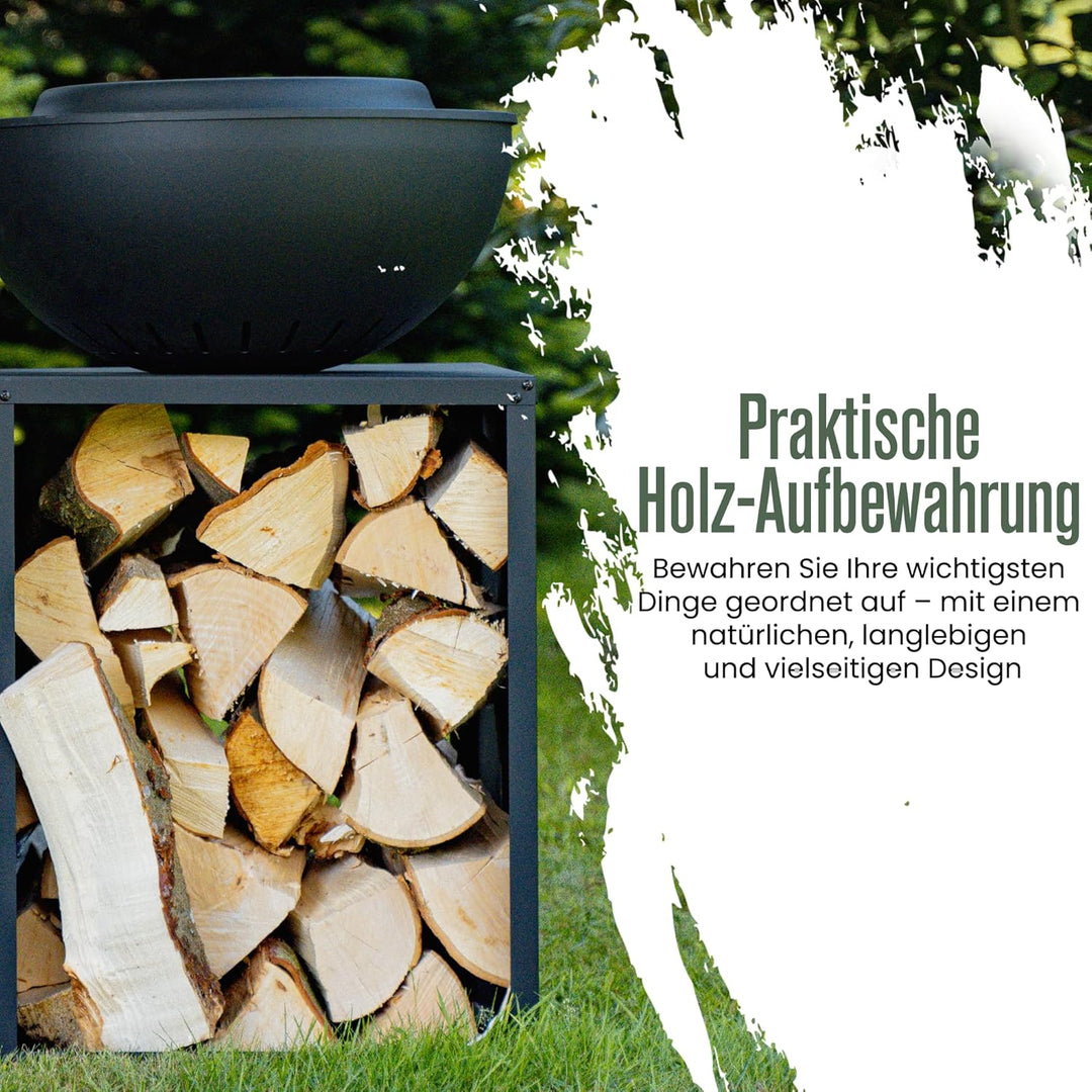 Feuerschale, Feuerstelle, 2 in 1, BBQ-Funktion, Raucharme Feuerkorb, Feuertonne, Holzofen, Deko Terr