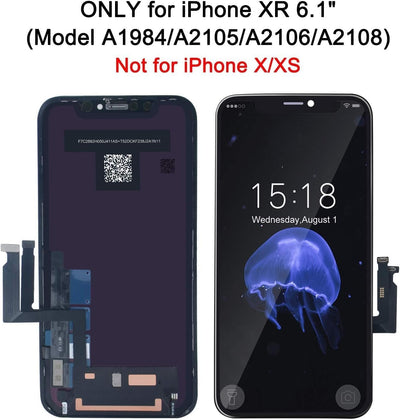 Beefix Kompatibel für iPhone XR Display 6,1", LCD Touch Digitizer Ersatzdisplay Komplette Reparaturs