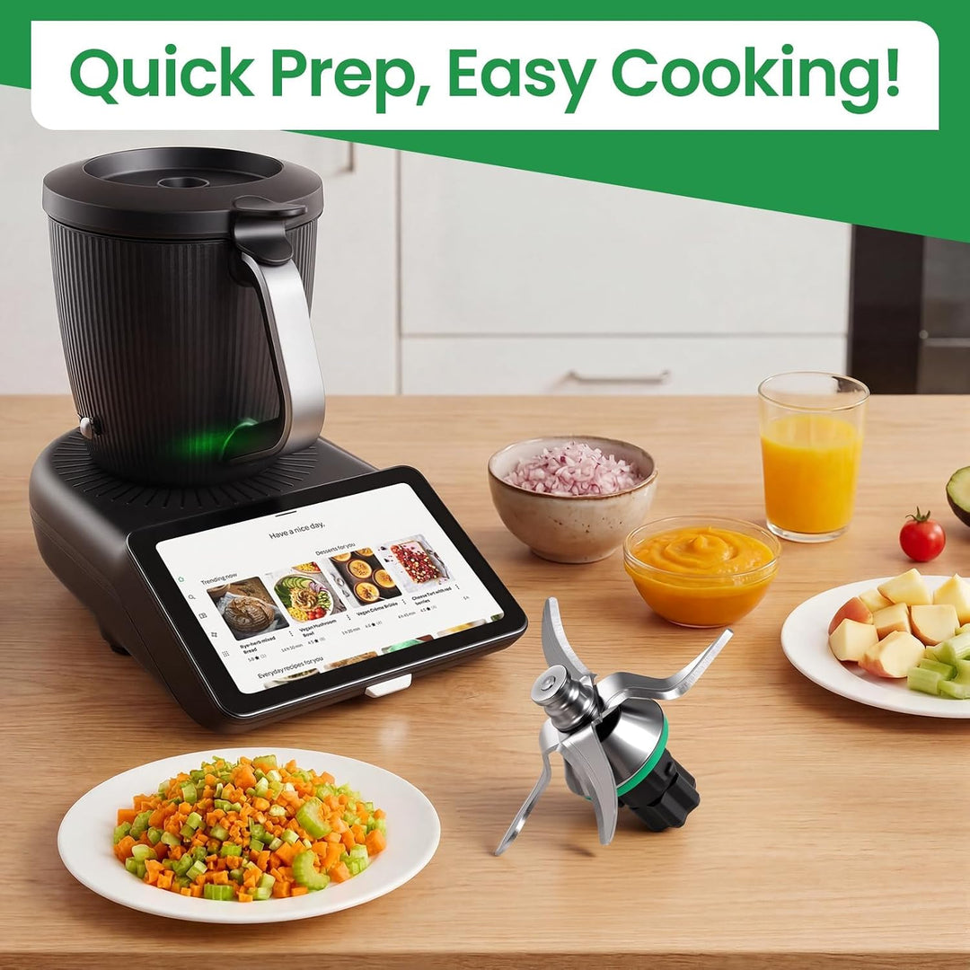 Mixmesser kompatibel mit Thermomix TM5 TM6 TM7, Ersatzmesser mit Dichtring für Vorwerk Küchenmaschin