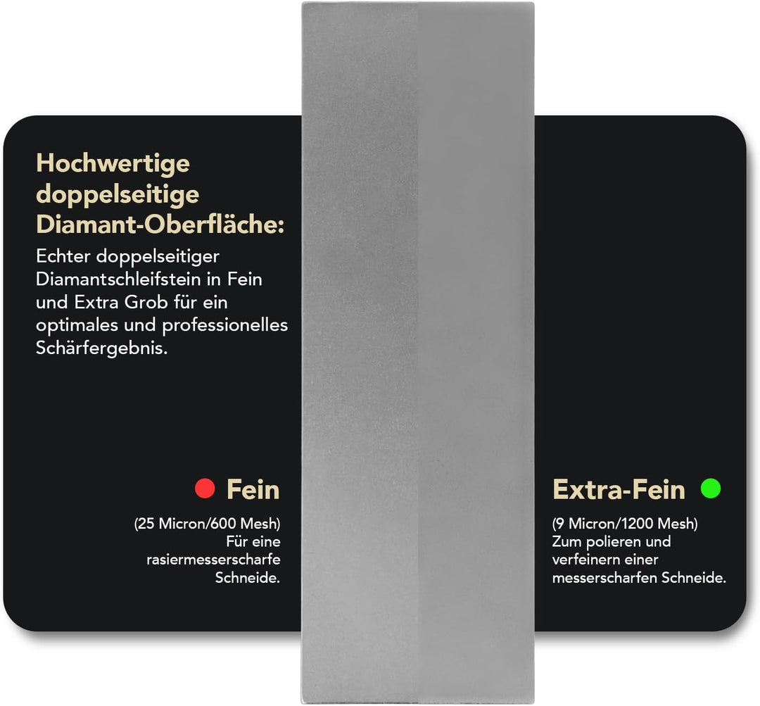 DMT Dia-Sharp doppelseitiger Schärfstein, 15,2cm / 6 Zoll, extrafein/fein, 1 Stück, D6EF Extra-Fein/
