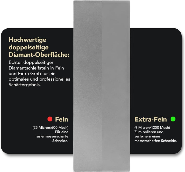 DMT Dia-Sharp doppelseitiger Schärfstein, 15,2cm / 6 Zoll, extrafein/fein, 1 Stück, D6EF Extra-Fein/