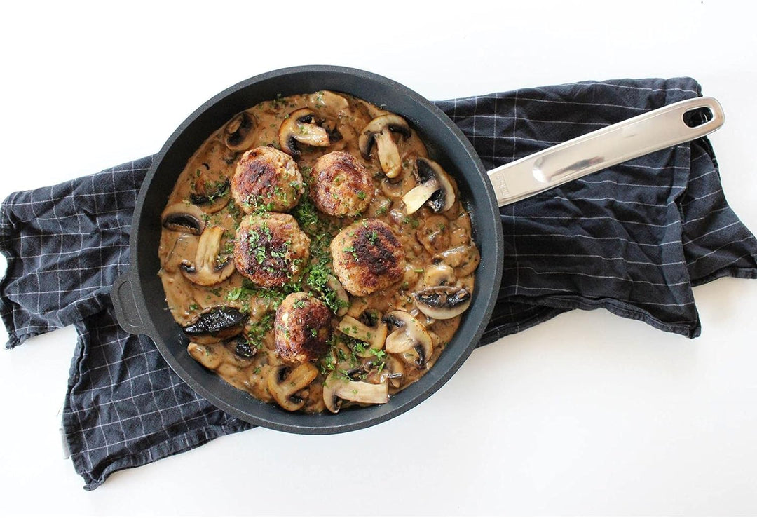 BAF Gigant Newline Bratpfanne GIGANTNewline-Höhe: 4,5 cm-Liter: 0,8, Aluguss, Schwarz, 20 cm