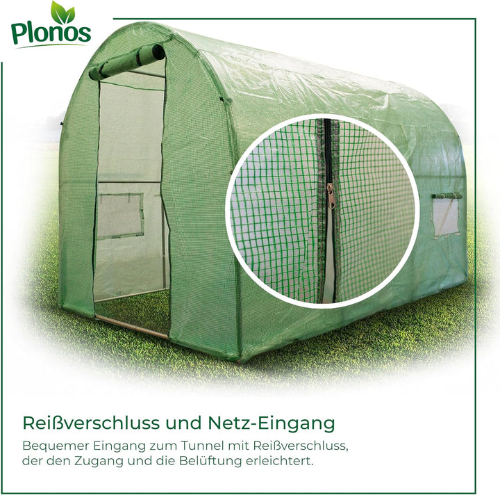 Plonos Ersatzfolie für Folientunnel Gartentunnel Gewächshaus Verschiedene Grössen (3 x 2m), 3 x 2m