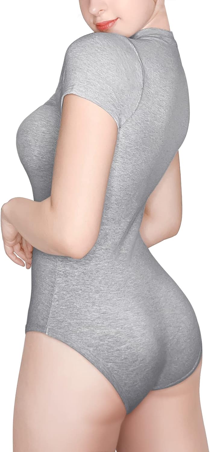 LittleForBig Baumwolle Strampler Onesie Pyjamas Bodysuit-Kragen Grau XS, Grau XS