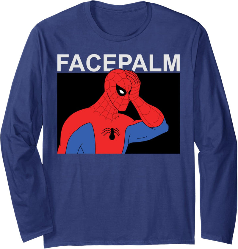 Marvel Spider-Man Facepalm Langarmshirt