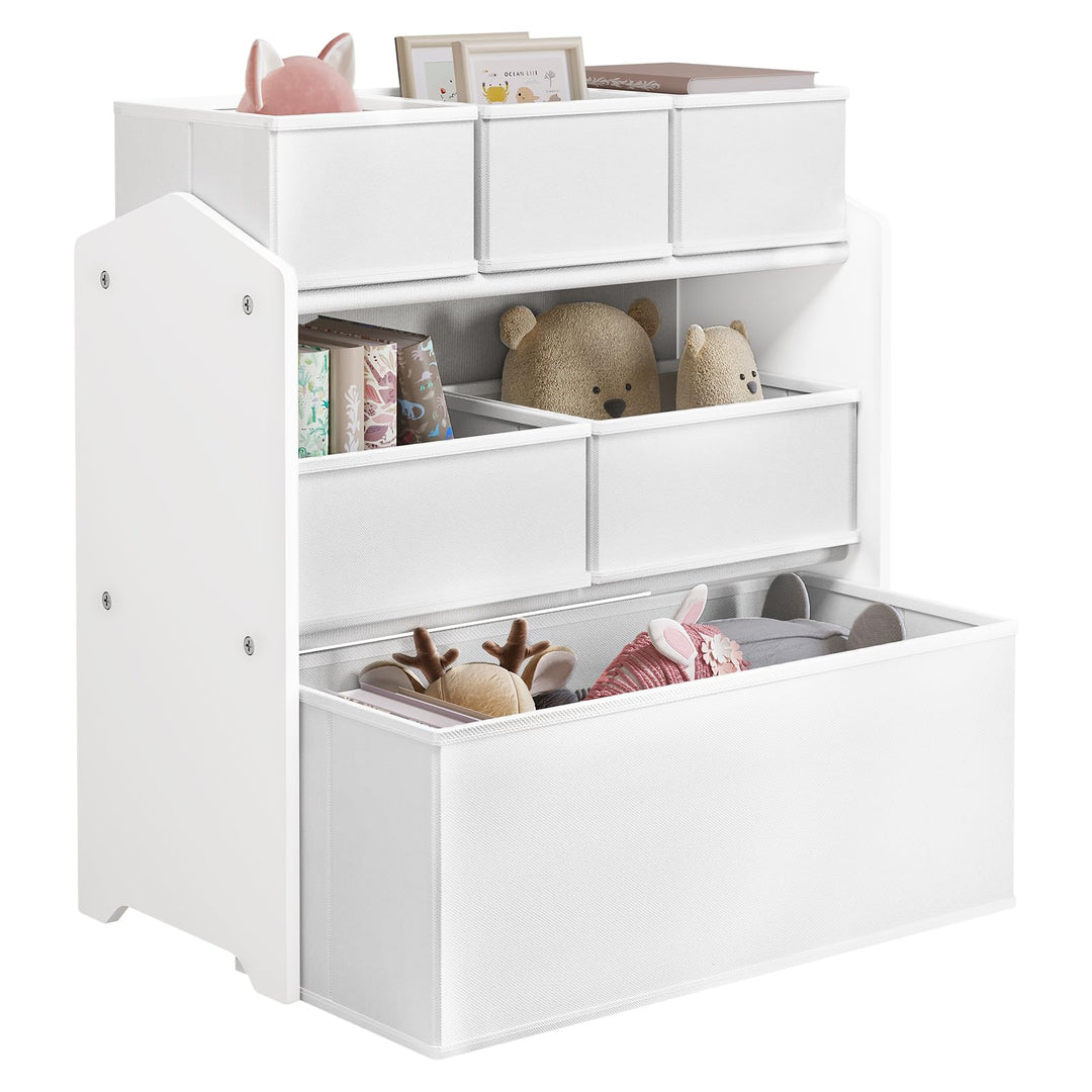 Lestarain Kinderregal mit 9 Aufbewahrungsboxen, Spielzeugregal, Regal Kinderzimmer Spielzimmer, Kind