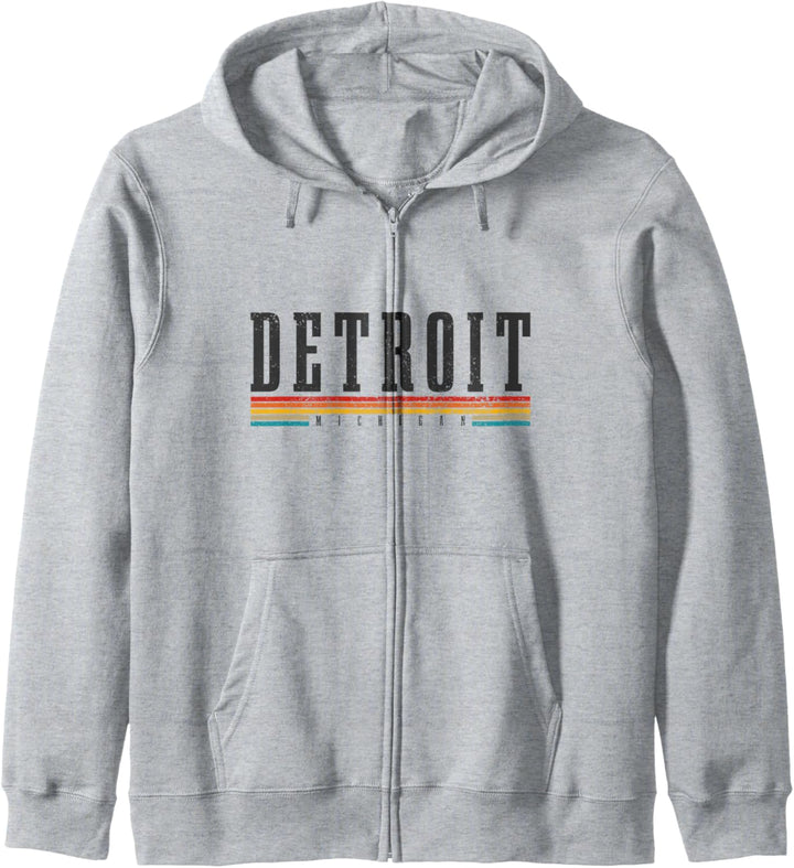 Detroit Michigan Vintage-Retro Kapuzenjacke
