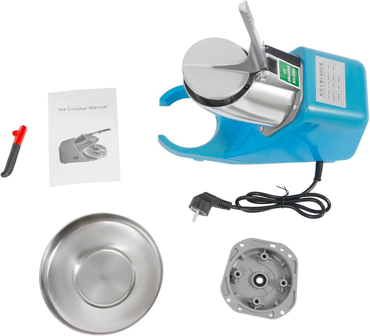 Elektrischer Ice Crusher,Eiszerkleiner Edelstahl,Crusheisbereiter Mit Ersatz-Plastikring,Eiszerklein