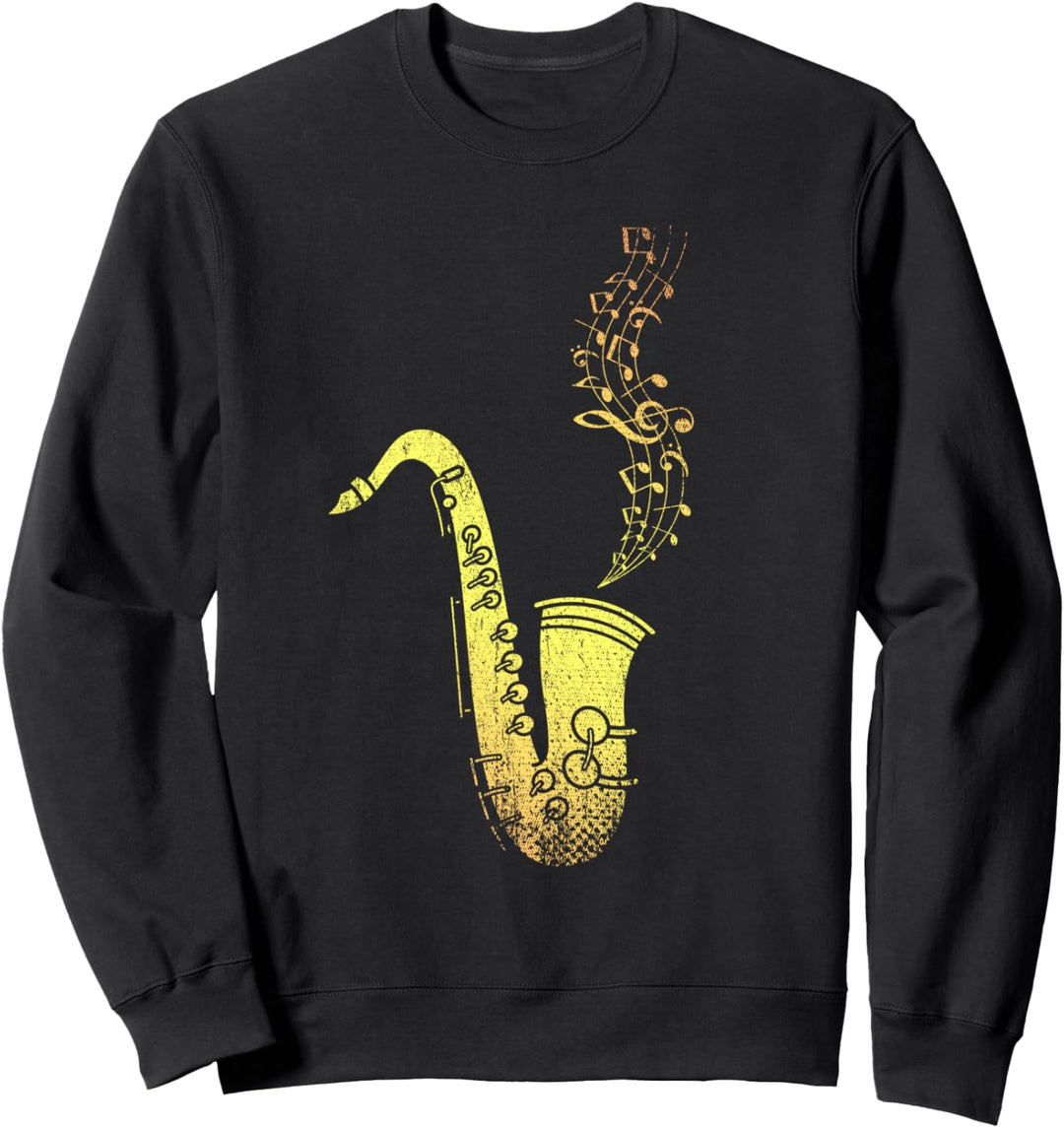Saxophonist Jazz Musikinstrument Musiker Saxophon Sweatshirt