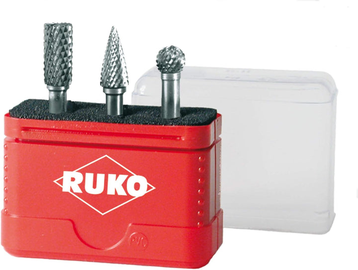 Ruko 116113 kurz Druckluftschleifer Set, Rot