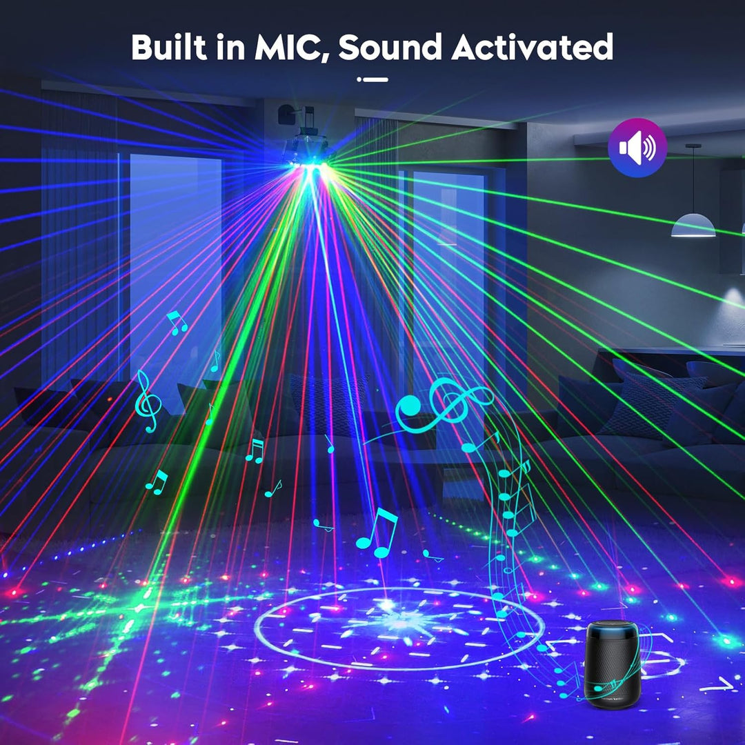 Discolicht Partylicht,DMX 9 Lens LED RGB Bühne Licht Stroboskop Beleuchtung Effekt Dj Projektor mit