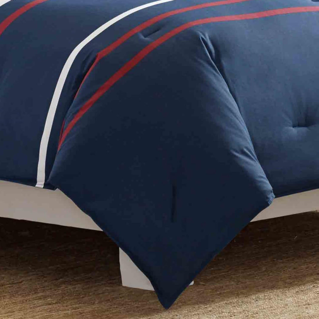 Nautica Bettwäsche-Set für Doppelbett, Baumwolle, wendbar, mit Knopfverschluss, Essentials für Schla