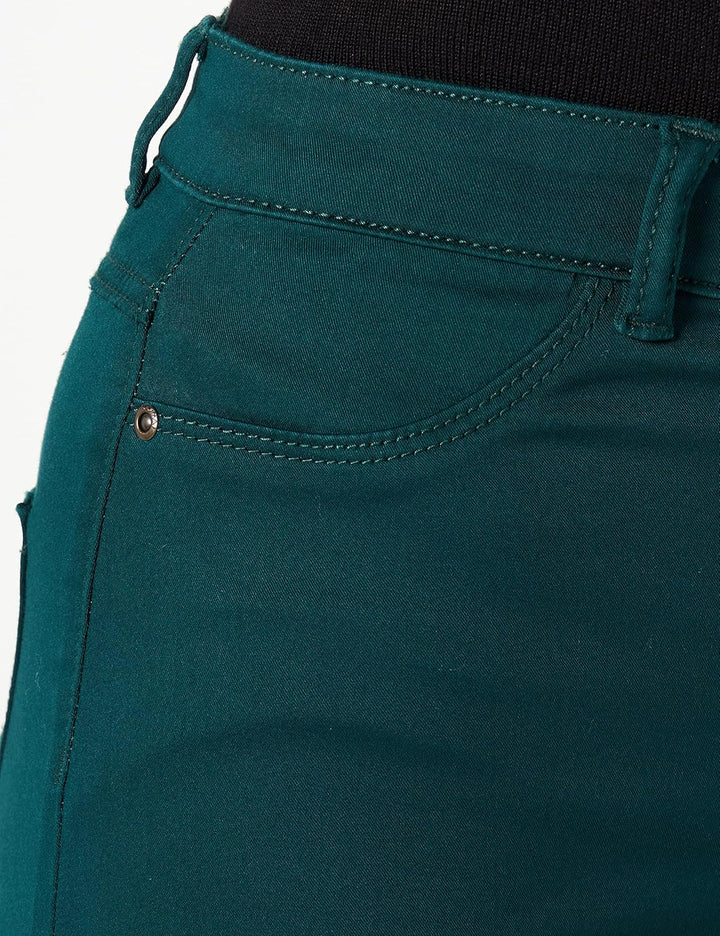 Naf Naf Damen Fpower Skinny Baby Hose 34 Dark Green, 34 Dark Green