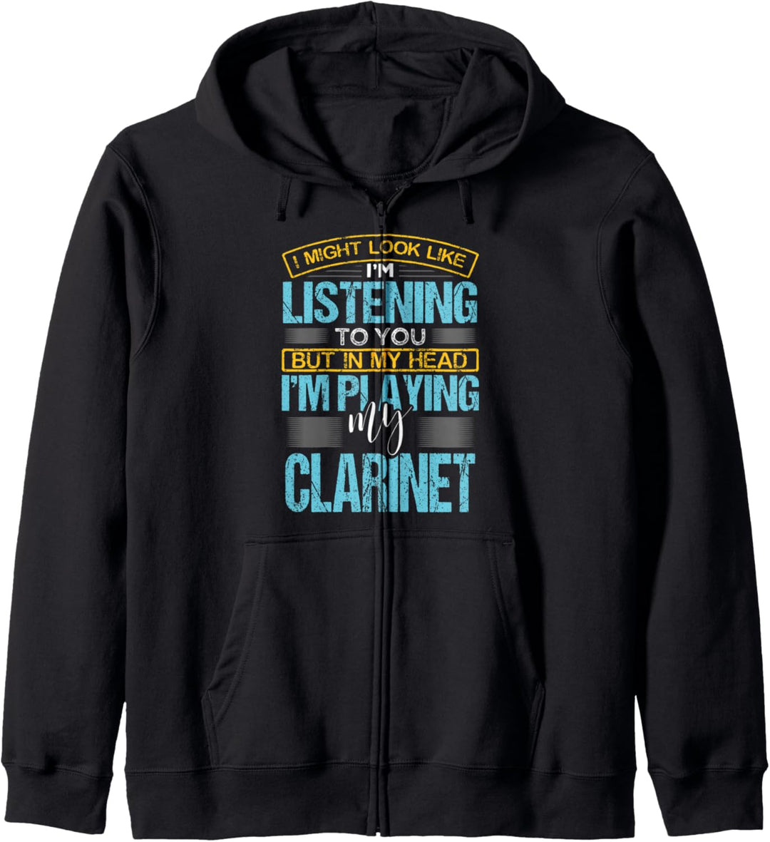 I Might Look Like I'm Listening To You Funny Flute Clarinet Kapuzenjacke