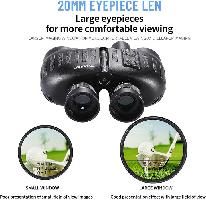 8x40 Fernglas für Erwachsene, ausgestattet mit Entfernungsmesser und Kompass, IP65 wasserdichtes UHD