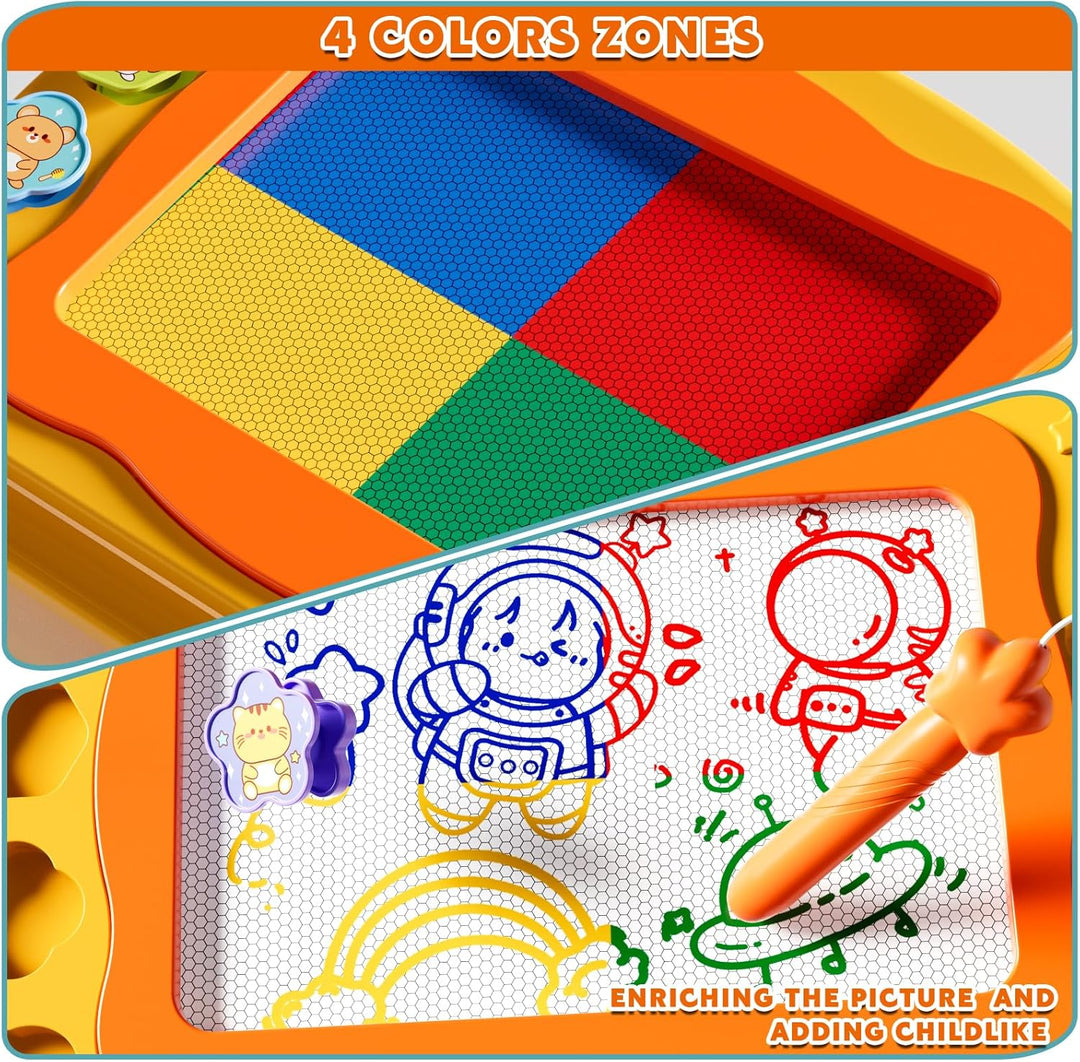 Grosses magnetisches Zeichenbrett Kleinkind Spielzeug für 3 4 5 6 Jahre alte Kinder Mädchen Jungen,