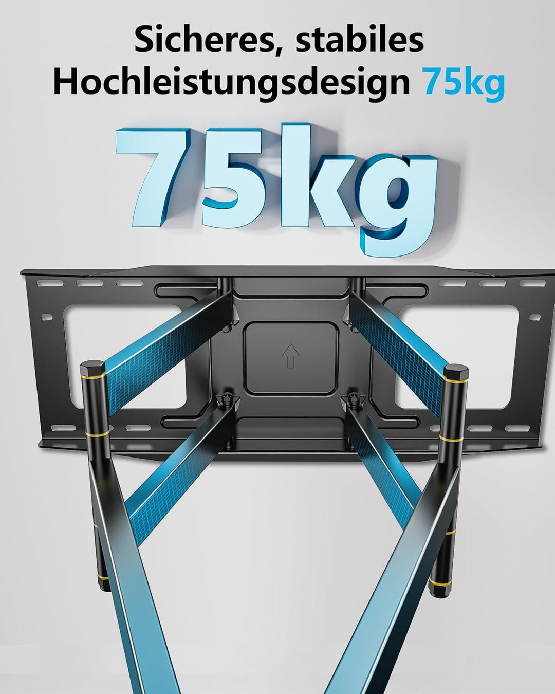 FORGING Mount TV Wandhalterung Halterung mit 6 Starker Arme Schwenkbare Neigbare Vollbewegung Doppel
