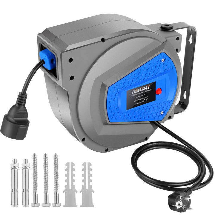 Himimi Automatik Kabeltrommel | 180° Wand Und Decke Montierte Einziehbare Stromtrommel | Geeignet fü