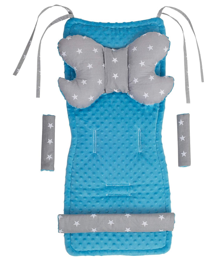 Medi Partners Universal Sitzauflage Kinderwagen & Buggys Sitzeinglage Kinderwagendecke 5tgl Gurtpols