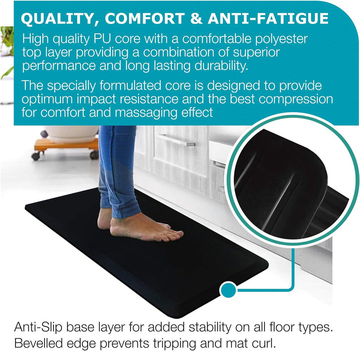 Ultralux Premium Anti-Ermüdungs-Boden-Komfortmatte, langlebige, ergonomische, rutschfeste Küchen-Sta
