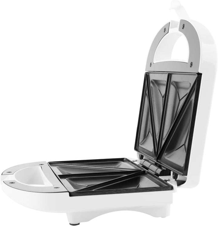 HYUNDAI ELECTRONICS SM625W I Sandwichmaker I 800 W | Sandwichmaker für 4 Dreiecke | Temperaturkontro