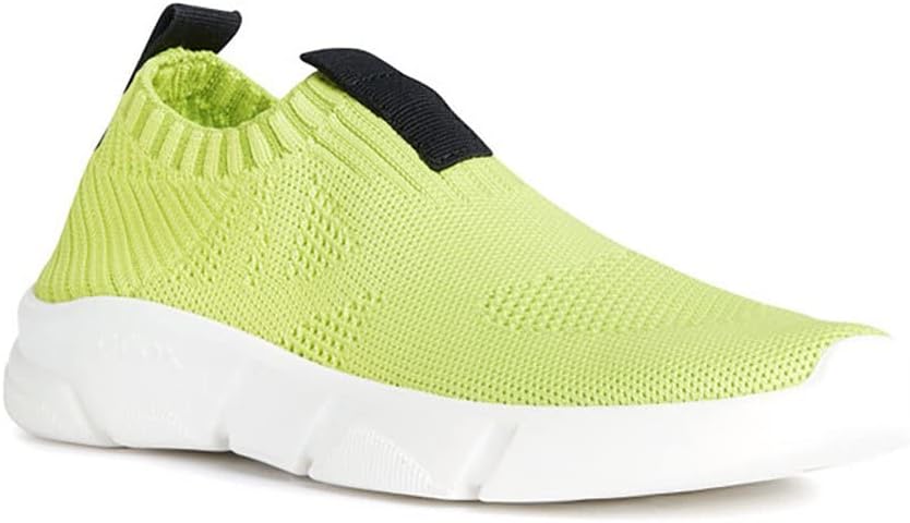 Geox Jungen J Aril Boy A Sneakers 34 EU Lime Black, 34 EU Lime Black