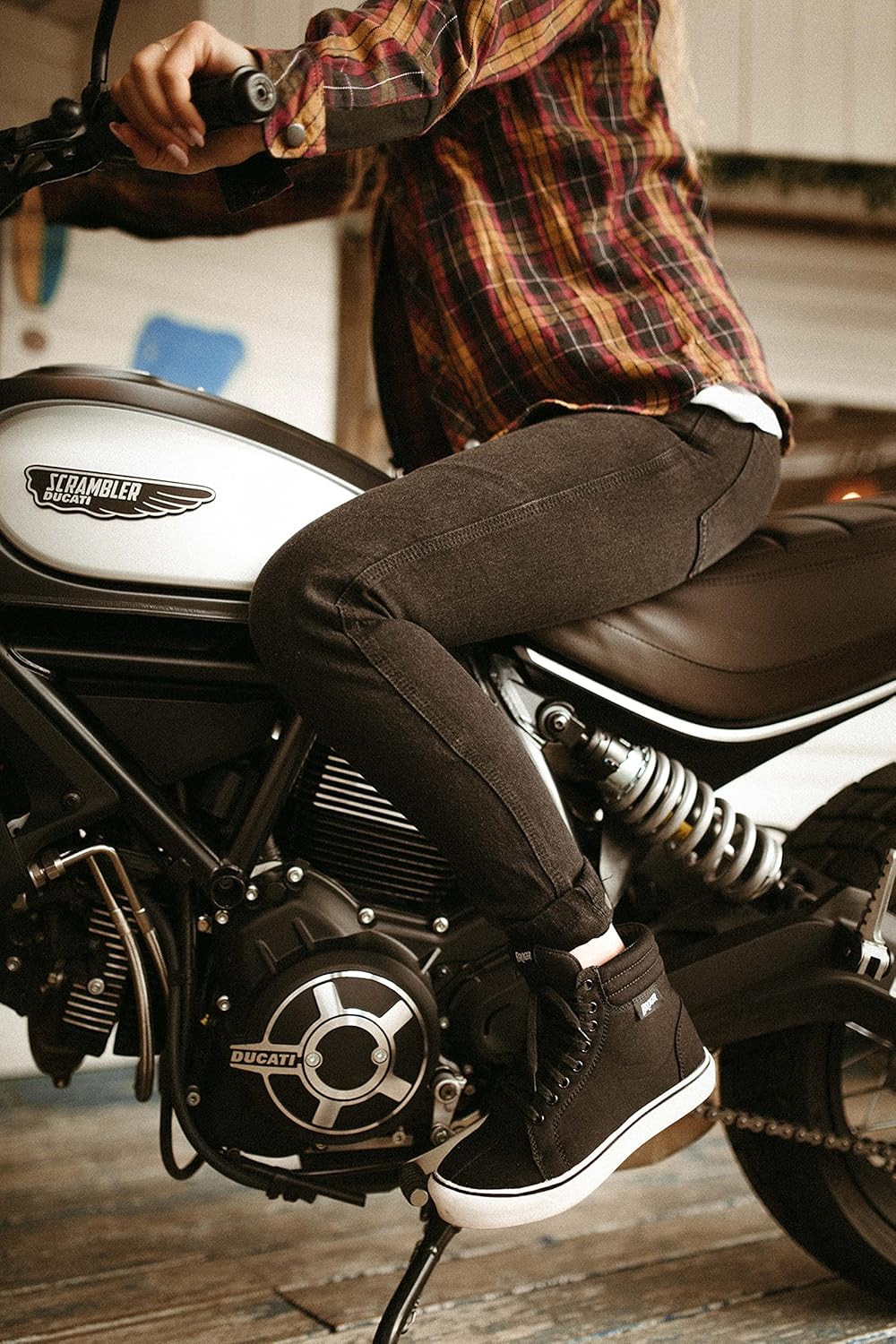 BROGER California TEX Textil Motorradschuhe Elastopan Knöchelschutzverstärkte Fersen und Zehen Doppe