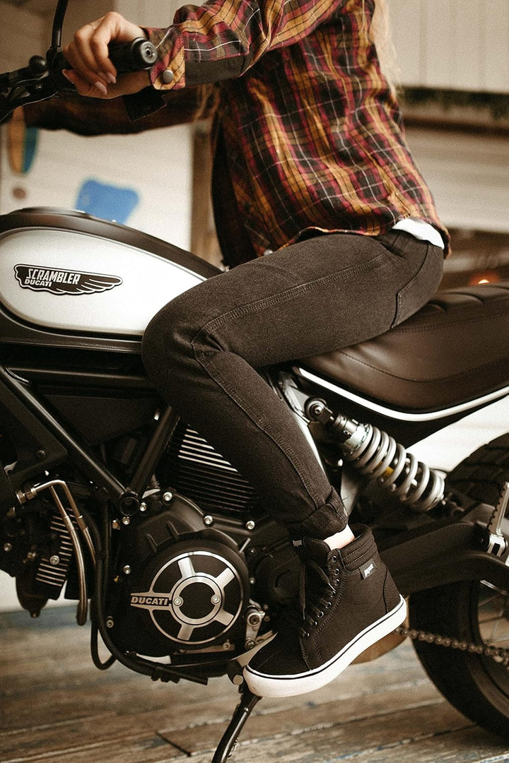 BROGER California TEX Textil Motorradschuhe Elastopan Knöchelschutzverstärkte Fersen und Zehen Doppe