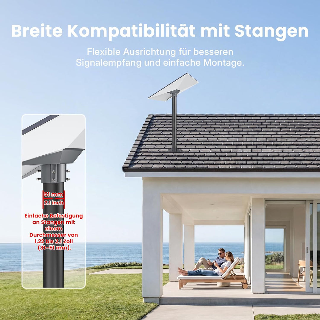 Starlink Stangenhalterung, Premium-Aluminiumlegierung, Starlink Pole Mount Gen 3, Starlink Gen 3 Mou