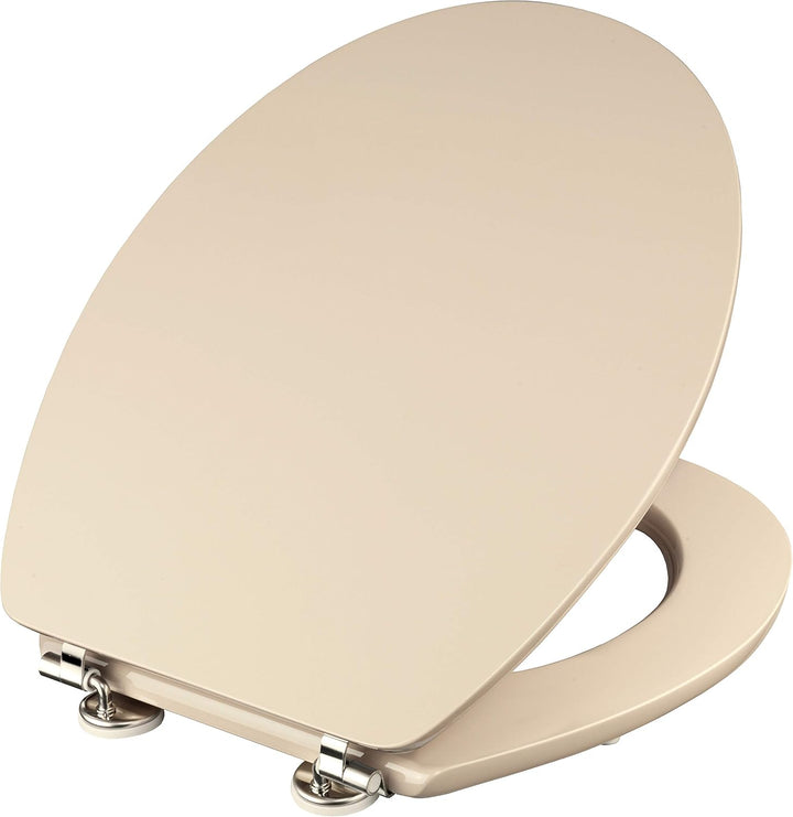 Cornat WC-Sitz "Telo" - Schlichter Look in beige - Hochwertiger Holzkern - Komfortables Sitzgefühl -