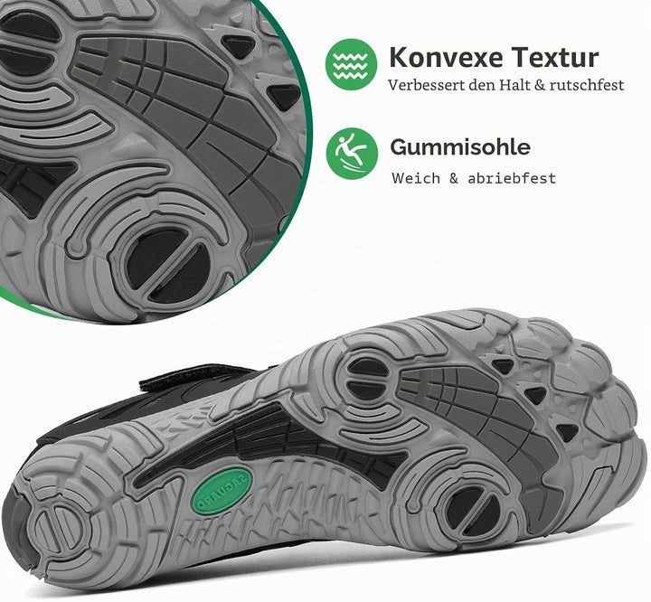 SAGUARO Unisex Barfussschuhe Outdoor Zehenschuhe Traillaufschuhe 36 EU Grau, 36 EU Grau