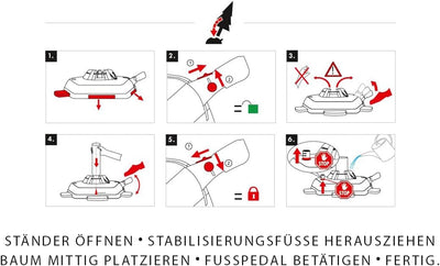 Krinner® Tree Genie L Christbaumständer Weihnachtsbaumständer mit extra Stabilisierungsfüsse Baumhöh