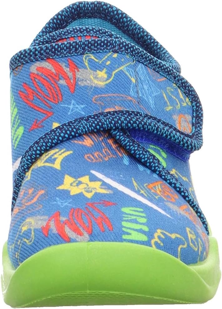 Superfit Jungen Bubble Hausschuh 23 EU Weit Blau 8000, 23 EU Weit Blau 8000