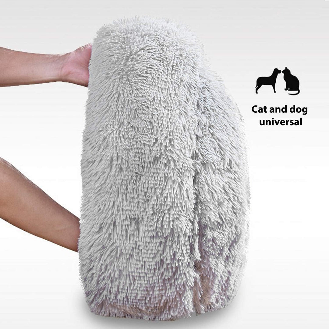 PETCUTE Hundebett Katzenbett Flauschige Marshmallow Katzen Bett Waschbar Runde Katzenkörbchen Weiche