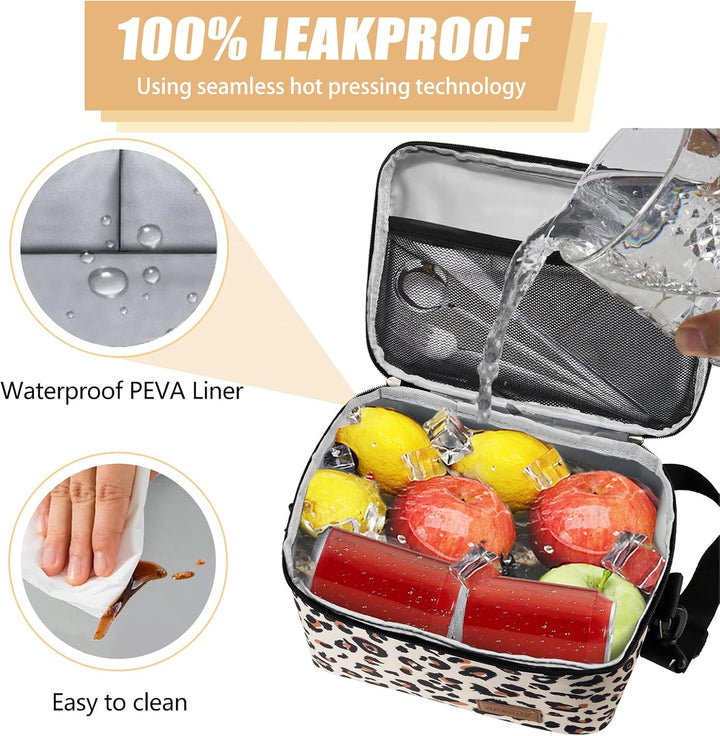 Kühltasche Klein Leicht Lunch Tasche Isoliertasche zur Arbeit Schule Faltbar Wasserdicht Lunchbag Re