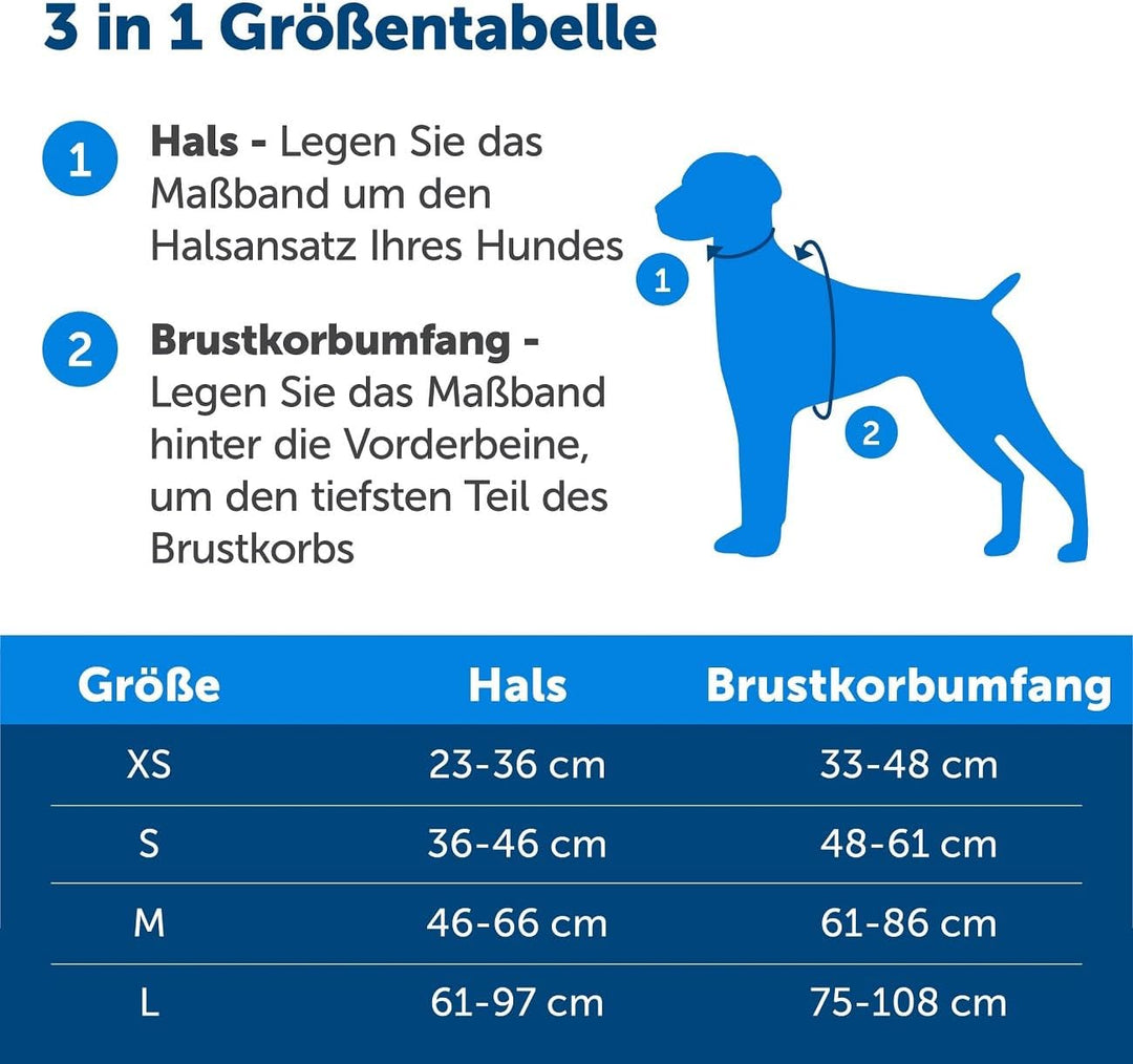 PetSafe 3-in-1-Geschirr und Rückhaltegurt für Hunde, Mit Anti-Zieh-Ring und Rückhaltegurt fürs Auto,