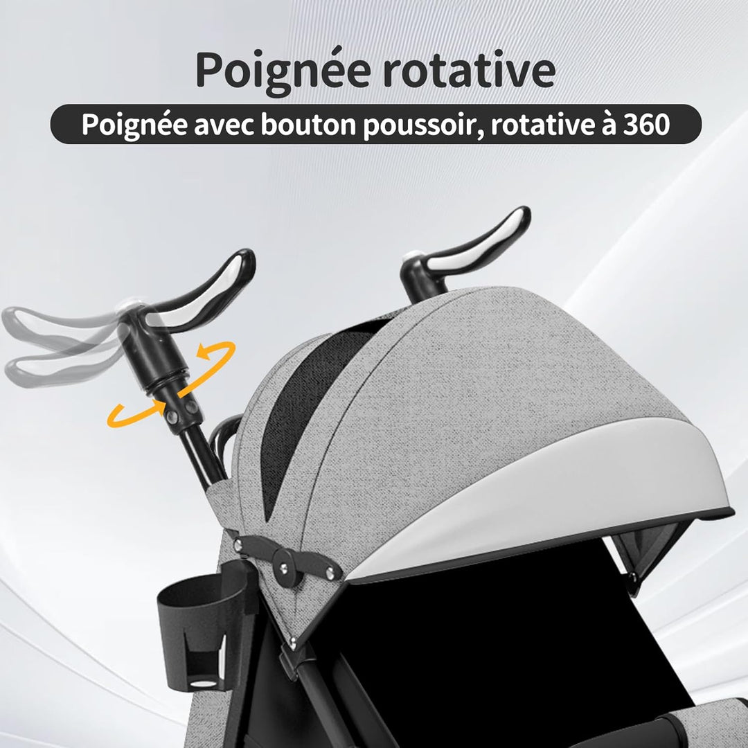 Ingenious Kompakter Buggy, mit Liegeposition, ab Geburt bis 4 Jahre (bis 25 kg), sitzend oder liegen